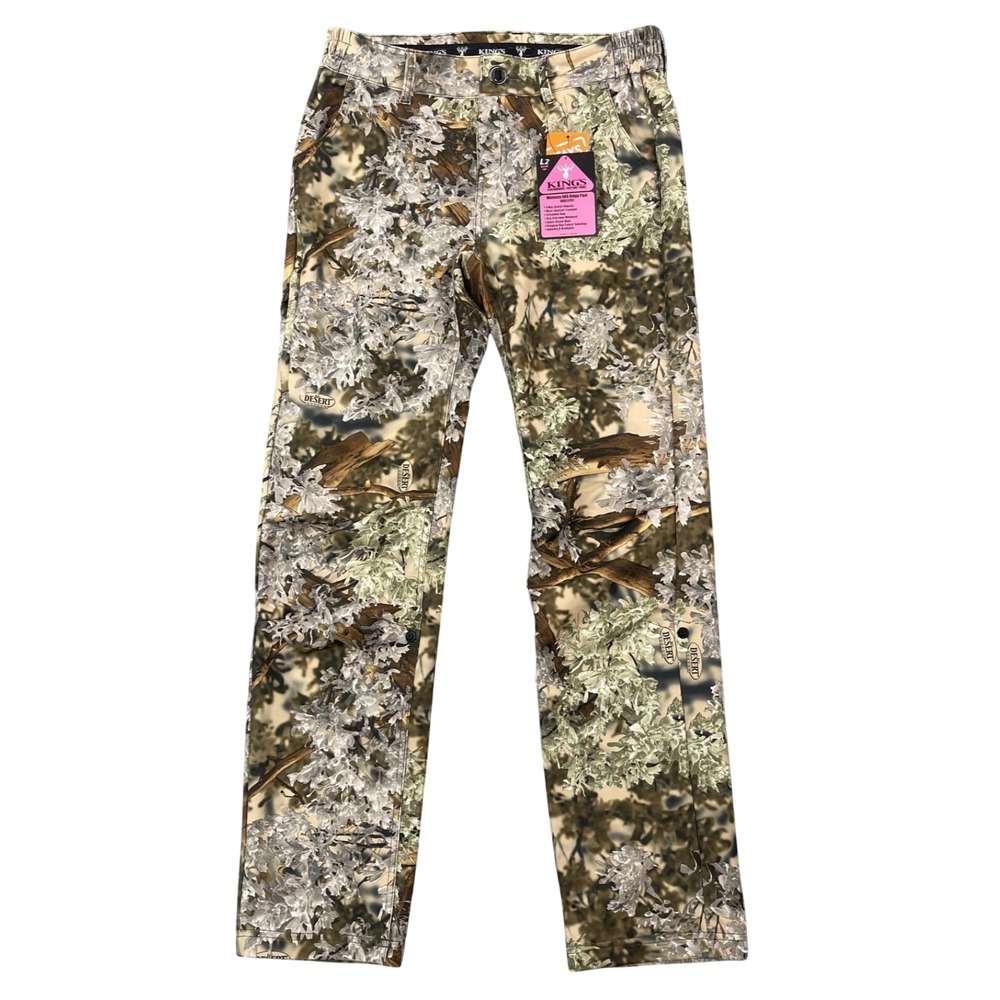 King's Womens Large XKG Ridge Camo Pants Desert Shadow Hunting (Inseam 32) - NWT